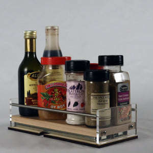 Double Wide 1 Layer 10.75" Deep Sliding Spice Rack