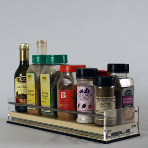 Double Wide 1 Layer 14.75" Deep Sliding Spice Rack