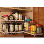 Load image into Gallery viewer, Double Wide 1 Layer 14.75&quot; Deep Sliding Spice Rack
