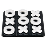 Load image into Gallery viewer, Tic Tac Toe Coaster - Black with White Game Pieces
