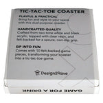 Load image into Gallery viewer, Tic Tac Toe Coaster - Black with White Game Pieces
