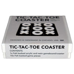 Load image into Gallery viewer, Tic Tac Toe Coaster - Black with White Game Pieces
