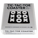 Load image into Gallery viewer, Tic Tac Toe Coaster - Black with White Game Pieces
