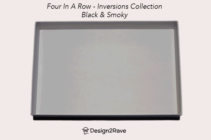 Acrylic Four In A Row – <i>Inversion Collection<i> – Clear, Black and Smoky