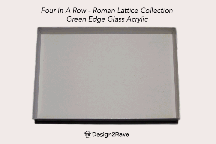 Acrylic Four In A Row – <i>Roman Lattice Collection<i> – Glass Green Edge