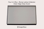 Load image into Gallery viewer, Acrylic Four In A Row – &lt;i&gt;Roman Lattice Collection&lt;i&gt; – Glass Green Edge
