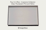 Load image into Gallery viewer, Acrylic Four In A Row – &lt;i&gt;Inversion Collection&lt;i&gt; – Clear, Fluorescent Pink and Yellow
