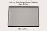 Load image into Gallery viewer, Acrylic Four In A Row – &lt;i&gt;Roman Lattice Collection&lt;i&gt; – Black and Gold
