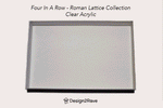 Load image into Gallery viewer, Acrylic Four In A Row – &lt;i&gt;Roman Lattice Collection&lt;i&gt; – Crystal Clear
