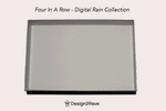 Load image into Gallery viewer, Acrylic Four In A Row – &lt;i&gt;Digital Rain&lt;i&gt; – Clear, Green and Gray

