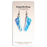 Load image into Gallery viewer, Iridescent Acrylic Dragonfly Wing Earrings - 2.75 inch
