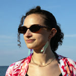 Load image into Gallery viewer, Iridescent Acrylic Grasshopper Wing Earrings - 3.75 inch
