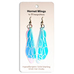Load image into Gallery viewer, Iridescent Acrylic Hornet Wing Earrings - 3.75 inch
