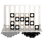Load image into Gallery viewer, Acrylic Four In A Row – &lt;i&gt;Inversion Collection&lt;i&gt; – Clear, Black and Smoky

