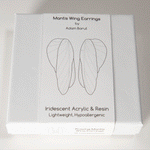 Load image into Gallery viewer, Iridescent Acrylic and Resin Insect Wing Earrings - Praying Mantis
