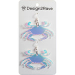 Load image into Gallery viewer, Iridescent Acrylic Crab Earrings

