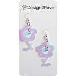 Load image into Gallery viewer, Iridescent Acrylic Flower Earrings
