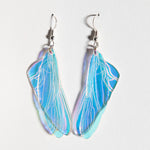 Load image into Gallery viewer, Iridescent Acrylic and Resin Insect Wing Earrings - Dragonfly
