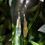 Load image into Gallery viewer, Iridescent Acrylic and Resin Insect Wing Earrings - Hornet
