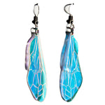 Load image into Gallery viewer, Iridescent Acrylic and Resin Insect Wing Earrings - Hornet
