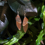Load image into Gallery viewer, Iridescent Acrylic and Resin Insect Wing Earrings - Cicada
