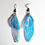 Load image into Gallery viewer, Iridescent Acrylic and Resin Insect Wing Earrings - Cicada

