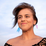 Load image into Gallery viewer, Iridescent Acrylic and Resin Insect Wing Earrings - Dragonfly
