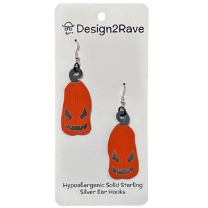 Jack-o'-lantern Two-Tone Acrylic Earrings