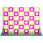 Load image into Gallery viewer, Acrylic Four In A Row – &lt;i&gt;Off Kilter&lt;i&gt; – Sea Foam Green, Fluorescent Pink and Yellow
