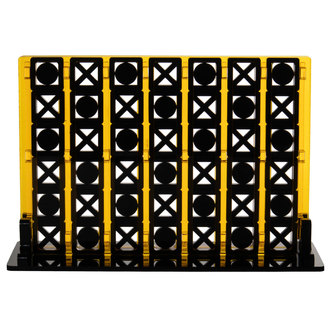 Acrylic Four In A Row – <i>Roman Lattice Collection<i> – Black and Gold