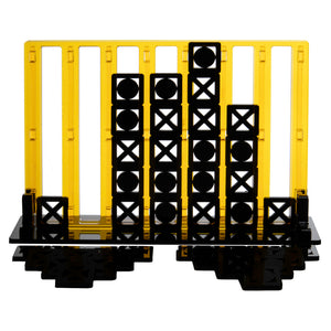 Acrylic Four In A Row – <i>Roman Lattice Collection<i> – Black and Gold