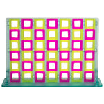 Load image into Gallery viewer, Acrylic Four In A Row – &lt;i&gt;Tilted Frames&lt;i&gt; – Sea Foam Green, Fluorescent Pink and Yellow
