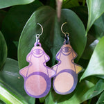 Load image into Gallery viewer, Titanium Tarot Earrings - XVIII. Moon
