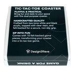 Load image into Gallery viewer, Tic Tac Toe Coaster - White with Black Game Pieces
