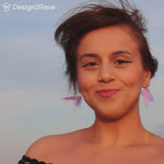 Load and play video in Gallery viewer, Iridescent Acrylic and Resin Insect Wing Earrings - Praying Mantis
