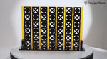 Load and play video in Gallery viewer, Acrylic Four In A Row – &lt;i&gt;Roman Lattice Collection&lt;i&gt; – Black and Gold
