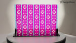 Load and play video in Gallery viewer, Acrylic Four In A Row – &lt;i&gt;Roman Lattice Collection&lt;i&gt; – Black, Blue and Fluorescent Pink
