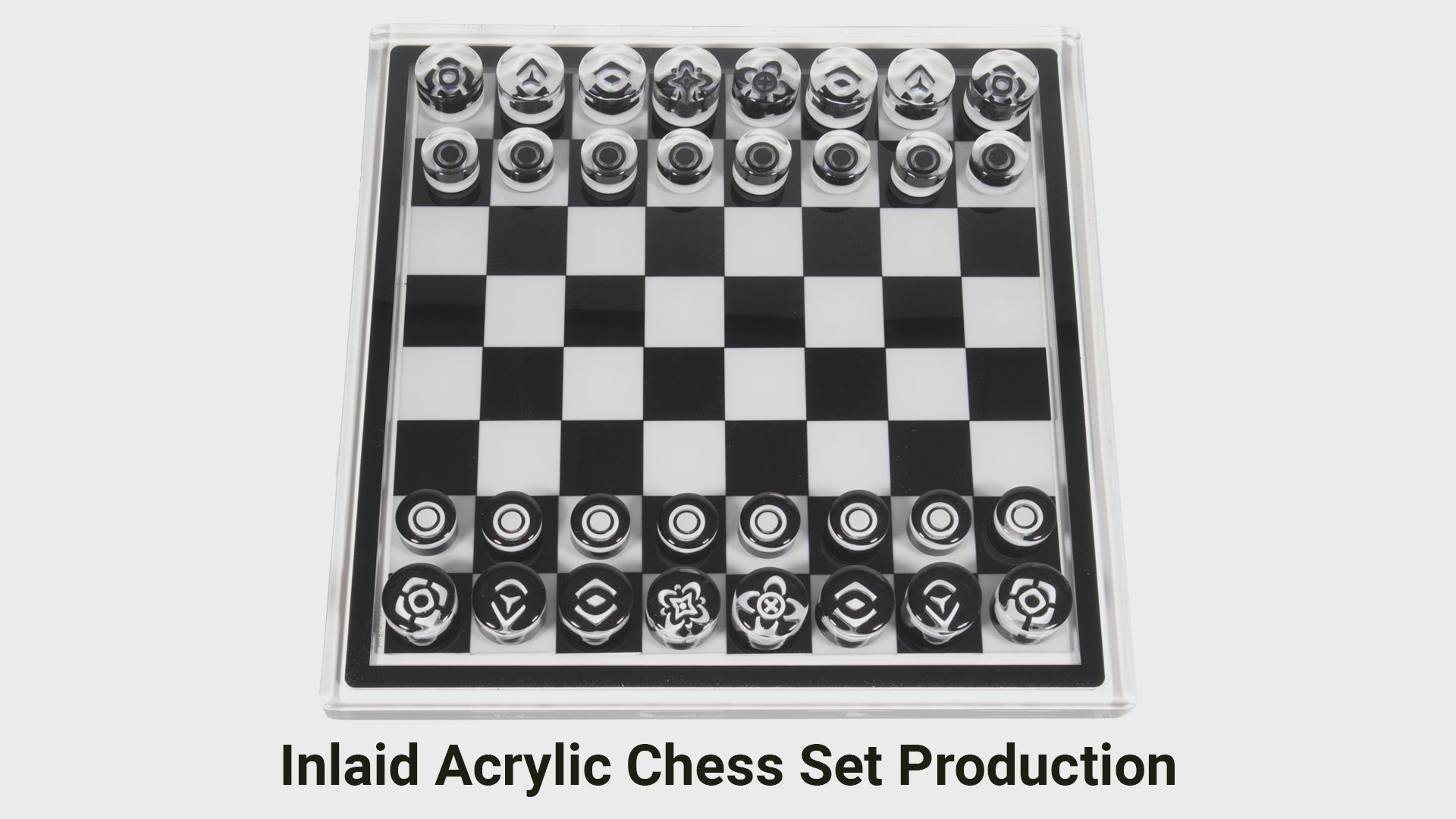 Handmade Inlaid Acrylic Chess Set