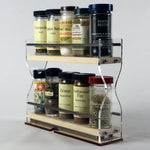 Load image into Gallery viewer, Single Wide 2 Layer 10.75&quot; Deep Sliding Spice Rack
