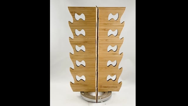 Video of Bamboo Rotating Sunglasses Rack -  20-Pair – Wavy Collection