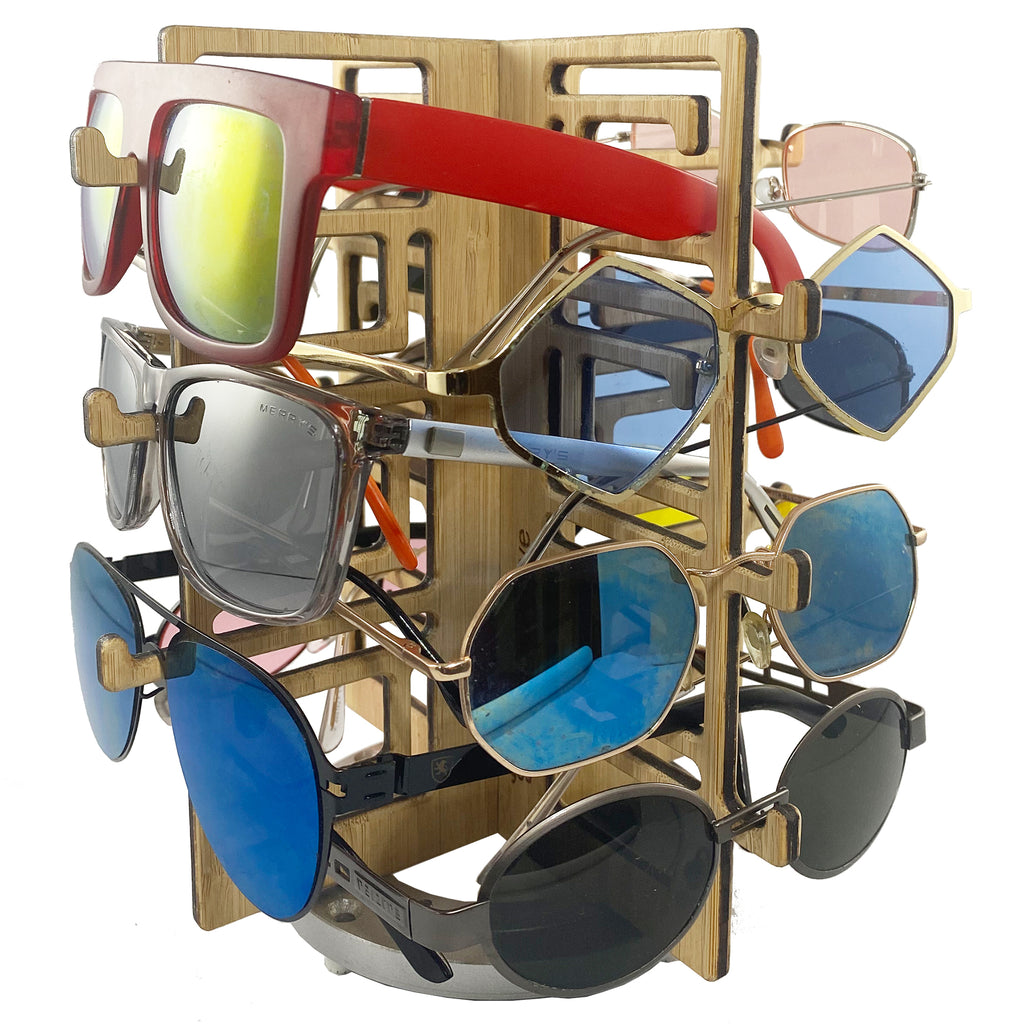 Rotating Bamboo Sunglasses Rack - 12-Pair - Chinoiserie Collection ...