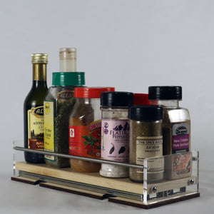 Double Wide 1 Layer 12.75" Deep Sliding Spice Rack