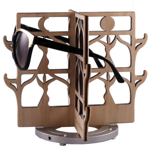 Rotating Maple Sunglasses Rack - Dancer Collection - with one pair eyewear
