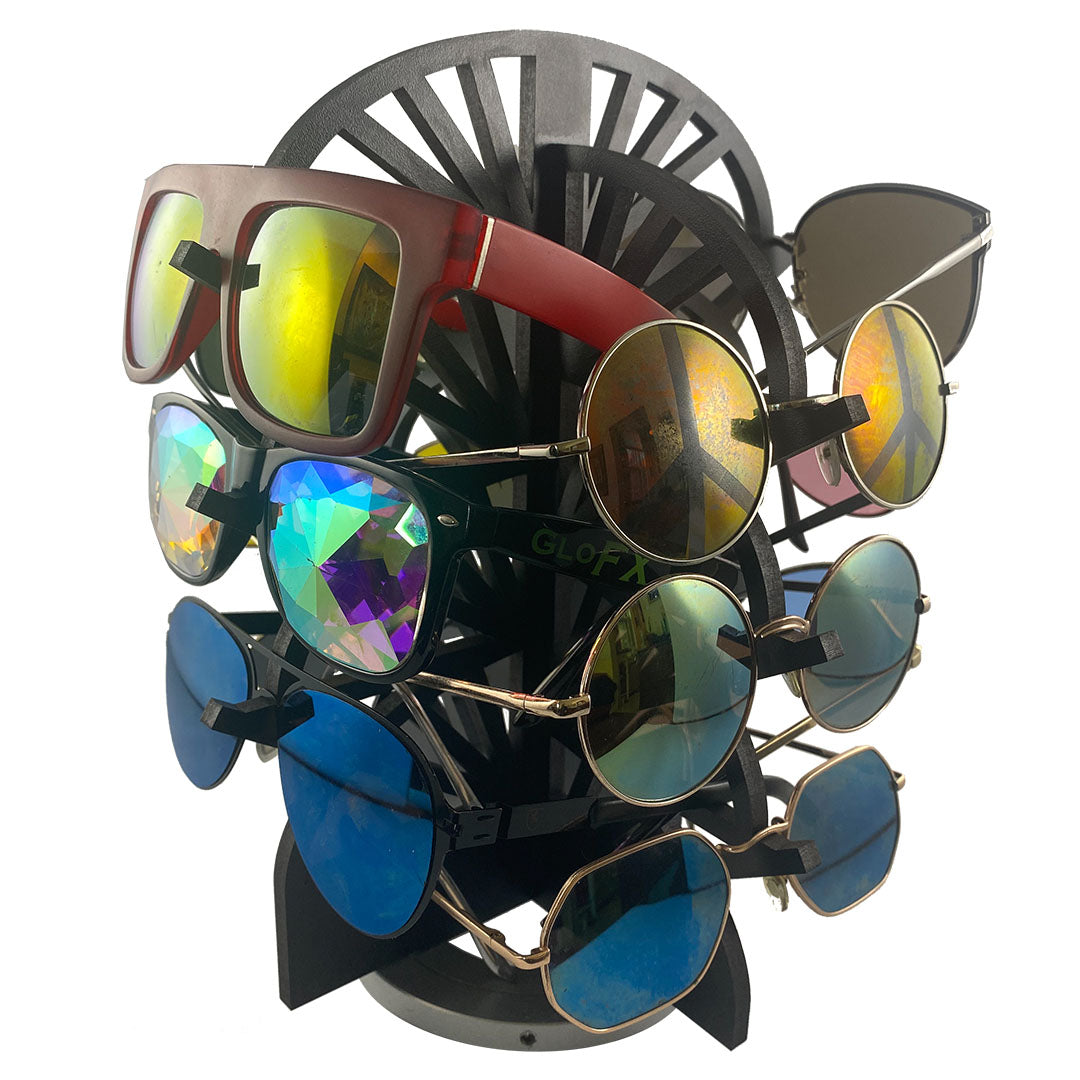 Rotating Wood Sunglasses Rack - 12-Pair – Art Deco Collection