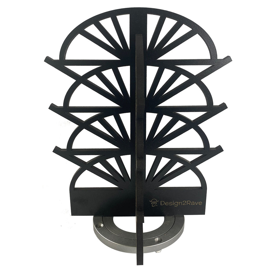 Rotating Wood Sunglasses Rack - 12-Pair - Art Deco Collection – Design2Rave