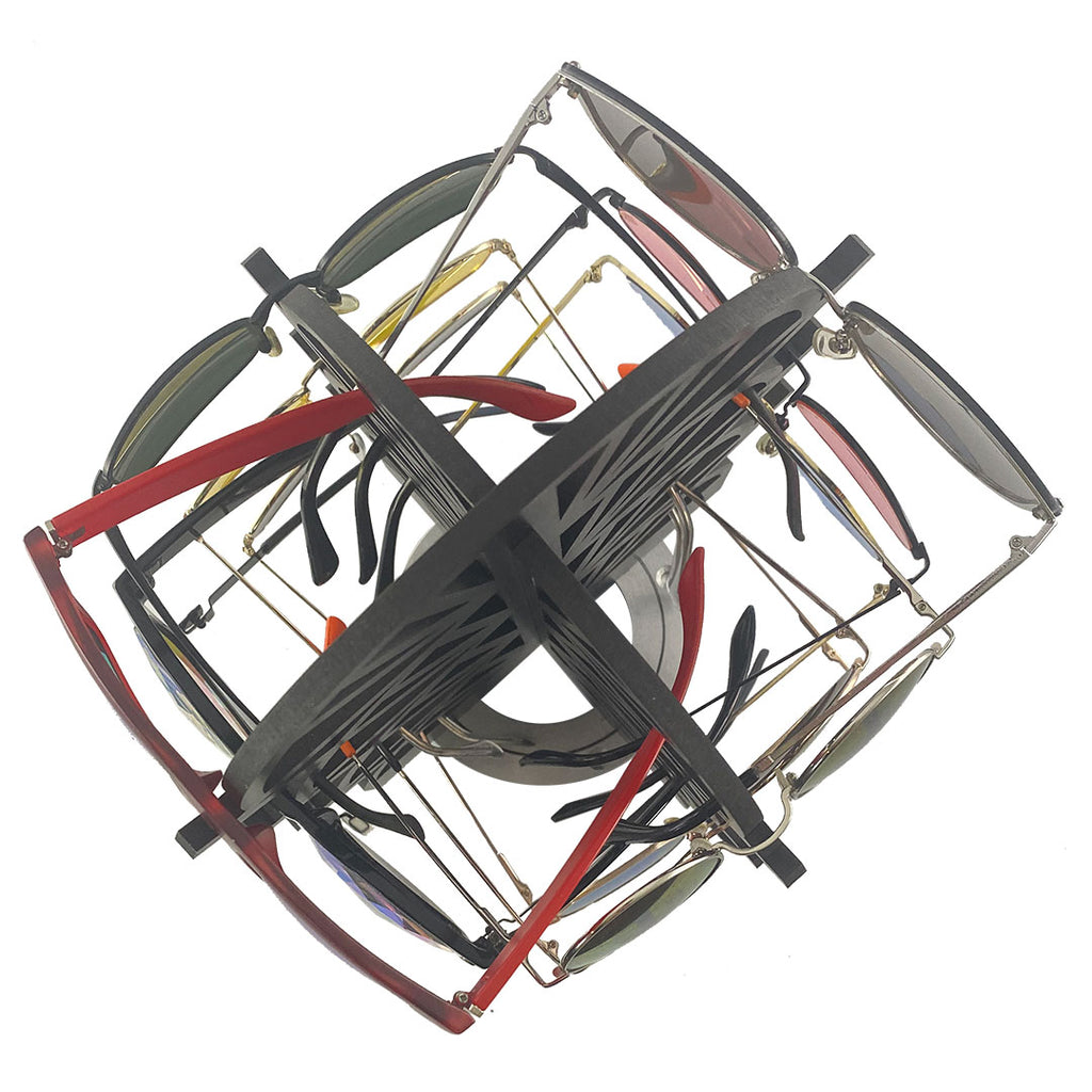 Rotating Wood Sunglasses Rack - 12-Pair - Art Deco Collection – Design2Rave