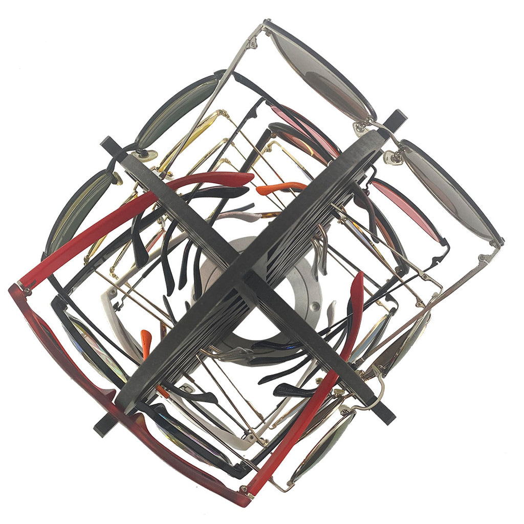 Rotating Wood Sunglasses Rack - 16-Pair - Art Deco Collection – Design2Rave