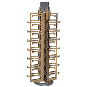 Rotating Bamboo Sunglasses Rack - 28-Pair with Mirror  - Chinoiserie Collection