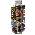 Load image into Gallery viewer, Rotating Bamboo Sunglasses Rack - 28-Pair with Mirror  - Chinoiserie Collection
