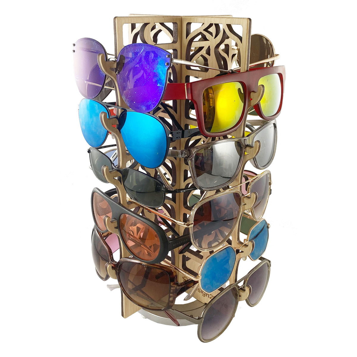 Rotating Maple Sunglasses Rack - 20-Pair - Dancer Collection – Design2Rave